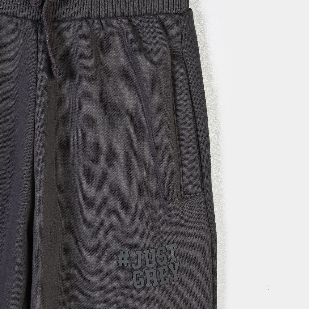 Boys Fleece Pyjama Just Grey