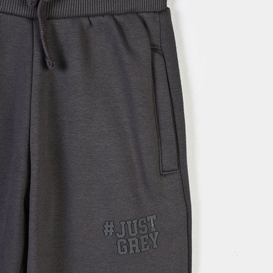 Boys Fleece Pyjama Just Grey