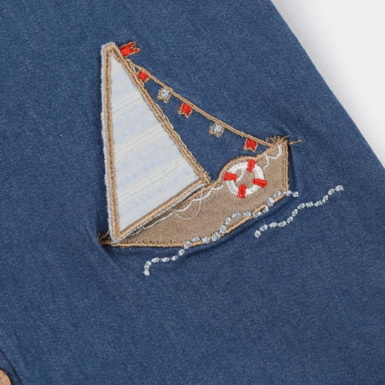 Infant Boys Jersey/Terry 2Pc Suit 287-051 E-C-NAVY