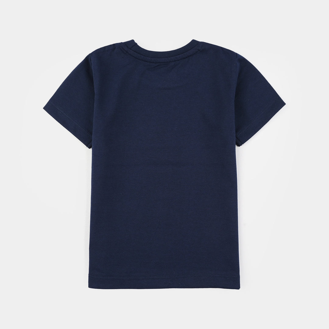 Infant Girls Poly/Cotton Jersey Night Suit (Bingo) - Navy Blue