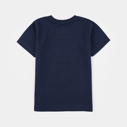 Infant Girls Poly/Cotton Jersey Night Suit (Bingo) - Navy Blue