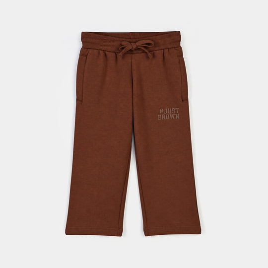 Boys Fleece Pyjama Just BWN-Brown
