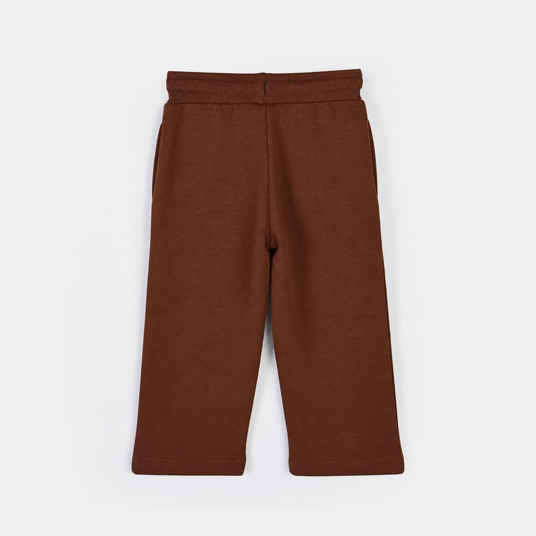Boys Fleece Pyjama Just BWN-Brown