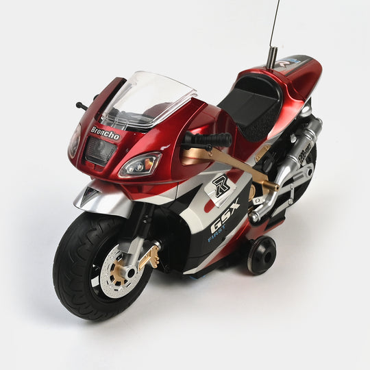 Remote Control Motorcycle Stunt Action With LED Lights & Sound