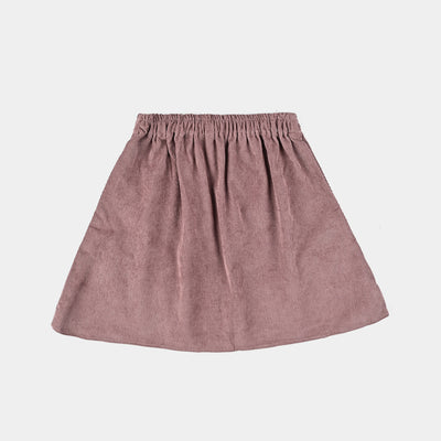 Girls Cotton Twill Skirt Rainbow Kitty-Lt.Brown