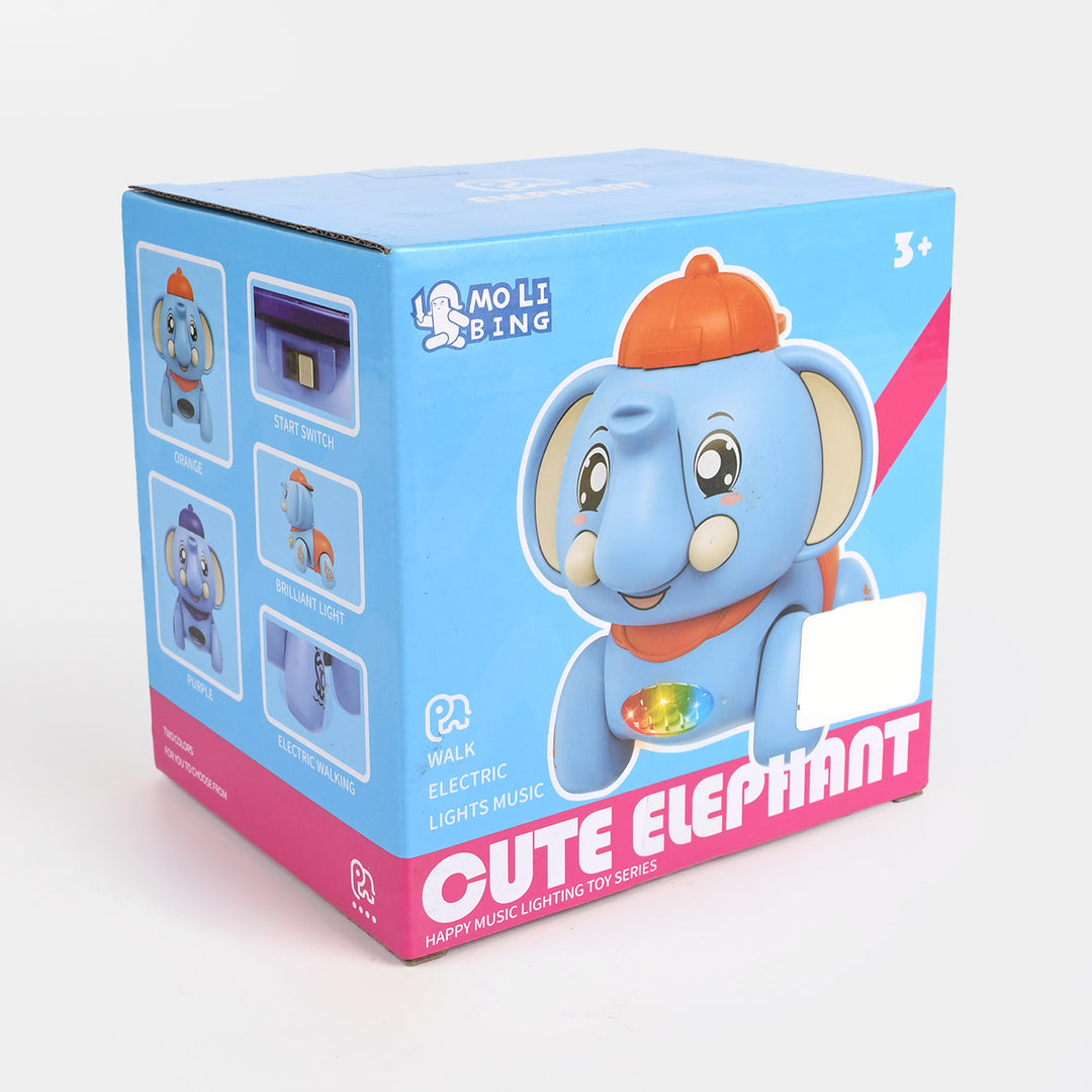 Cute Electric Elephant with Light & Music Toy