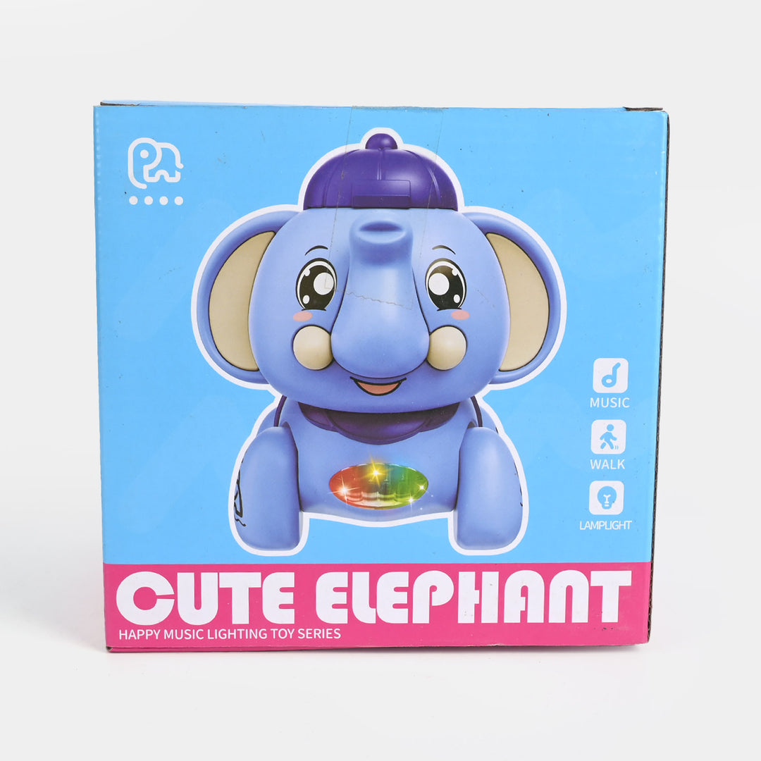 Cute Electric Elephant with Light & Music Toy