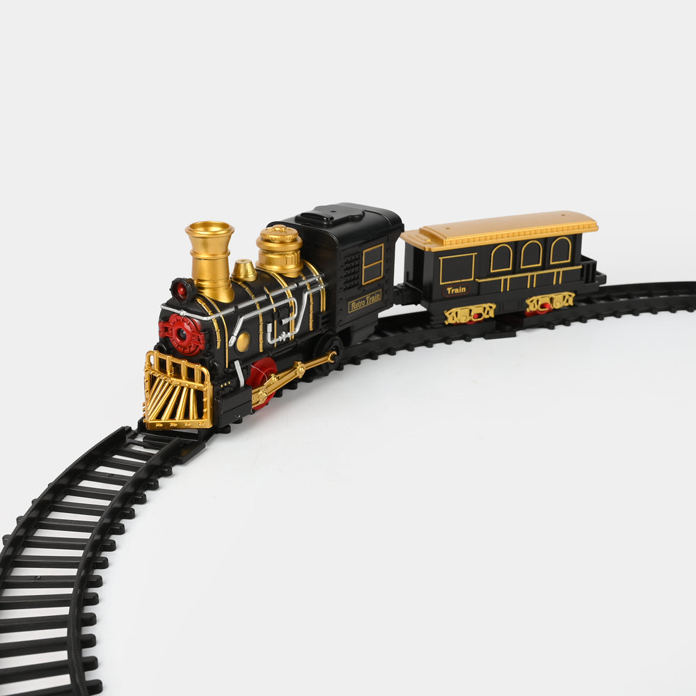 Retro Train With Tack Toy Play Set For Kids