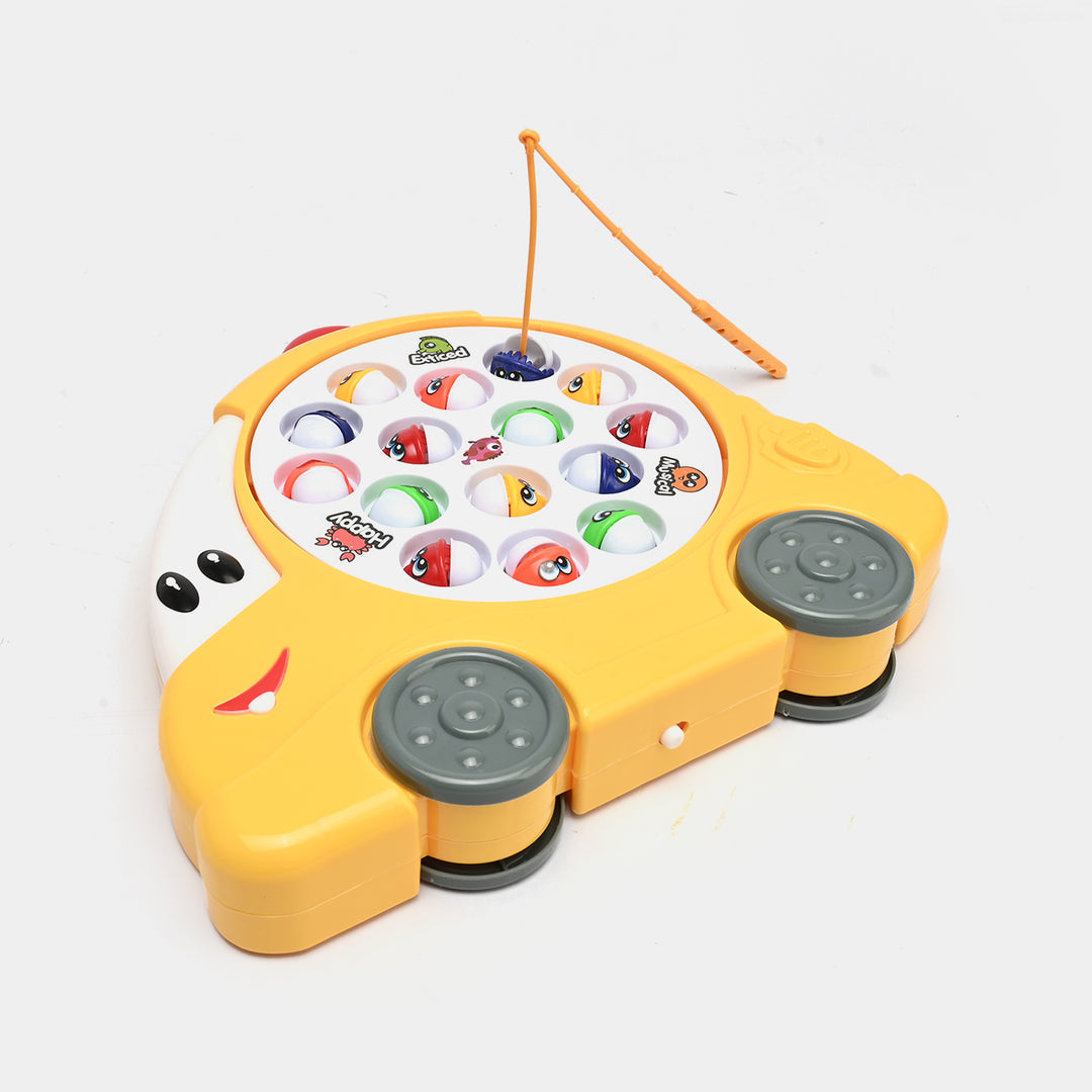 Electric 2 in 1 Musical Fishing Game with Car Design