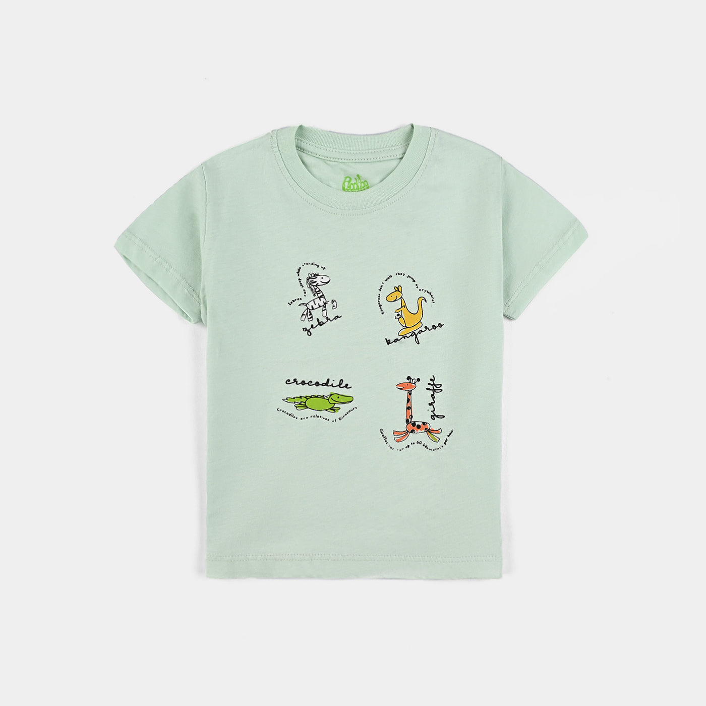 Infant Boys T Shirt Jungle Fair - Light Sea Green