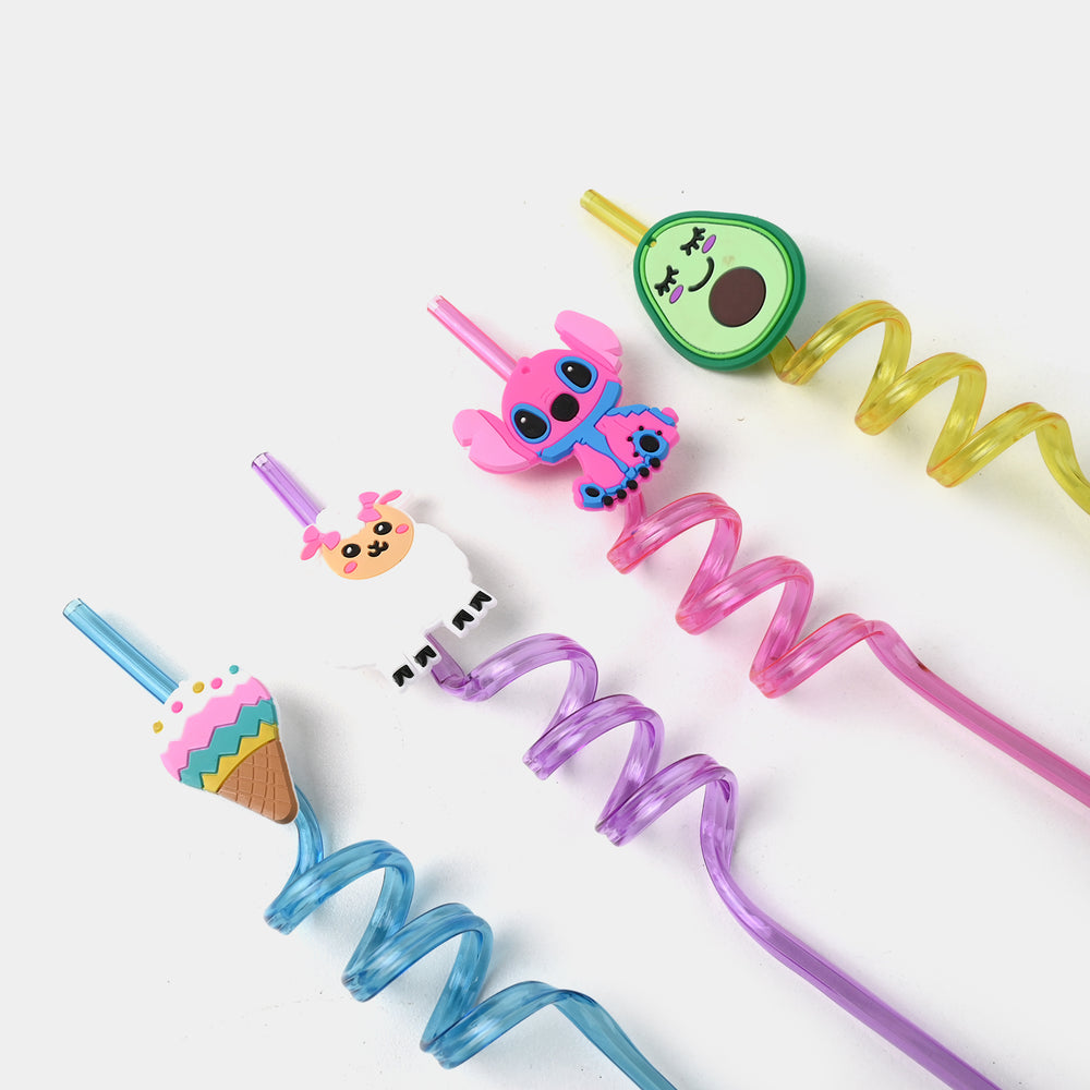 4 Curly Straws – Fun, Stylish & Reusable