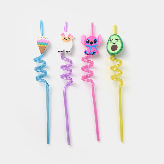 4 Curly Straws – Fun, Stylish & Reusable