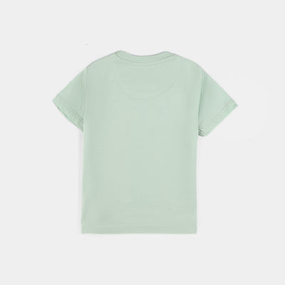 Infant Boys T Shirt Jungle Fair - Light Sea Green