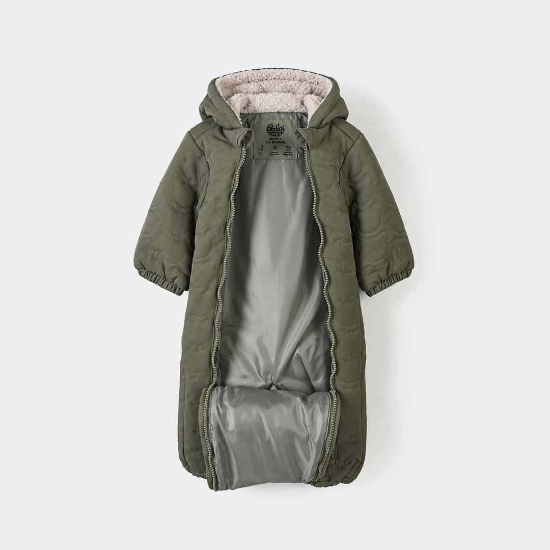 Infant Girls Polyester Puffer Romper Character