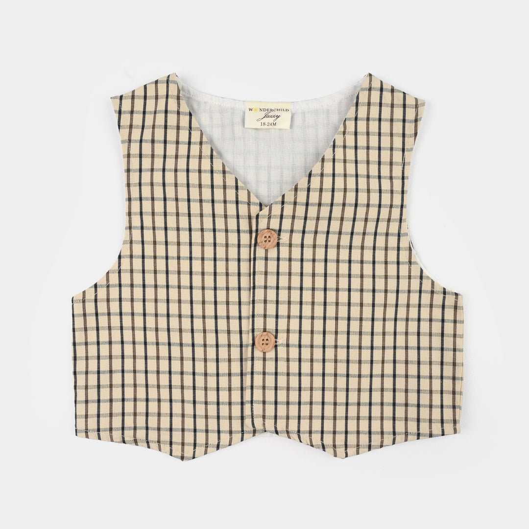 Infant Boys Jersey/Terry 2Pc Suit 294-017 E-C-BEIGE