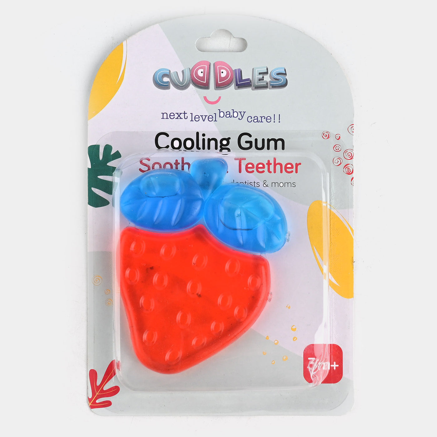 Cuddles Baby Cooling Gum Soother & Teether - Strawberry