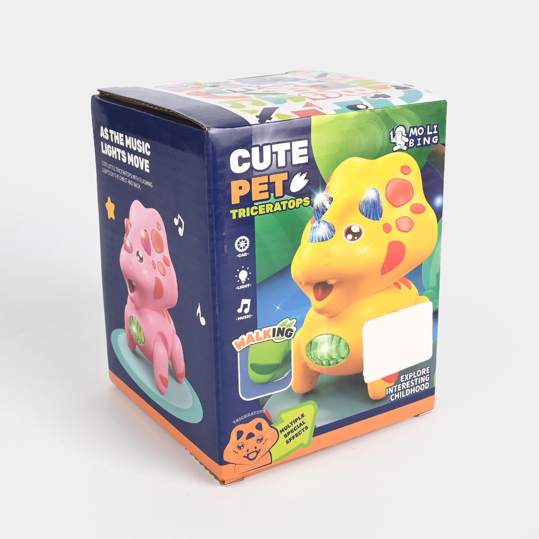 Cute Electric Dino with Light & Music Toy