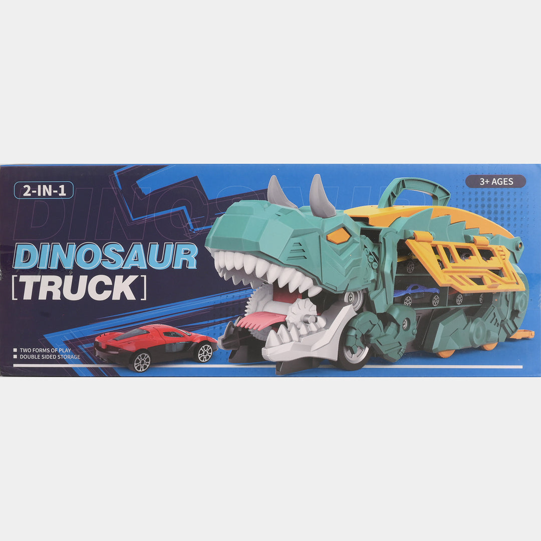2-in-1 Dinosaur Hauler Truck For Kids