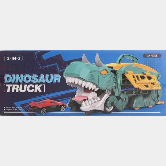 2-in-1 Dinosaur Hauler Truck For Kids