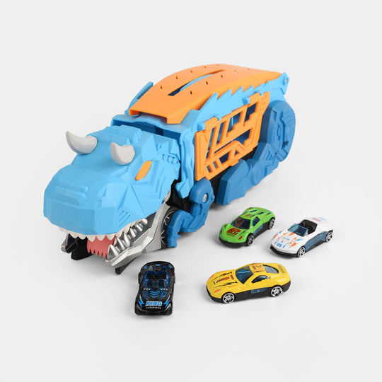 2-in-1 Dinosaur Hauler Truck For Kids