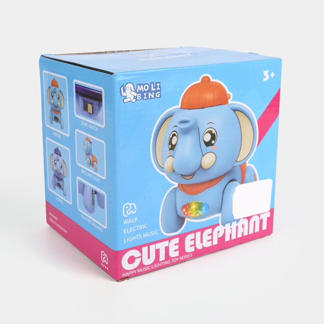 Cute Electric Elephant with Light & Music Toy