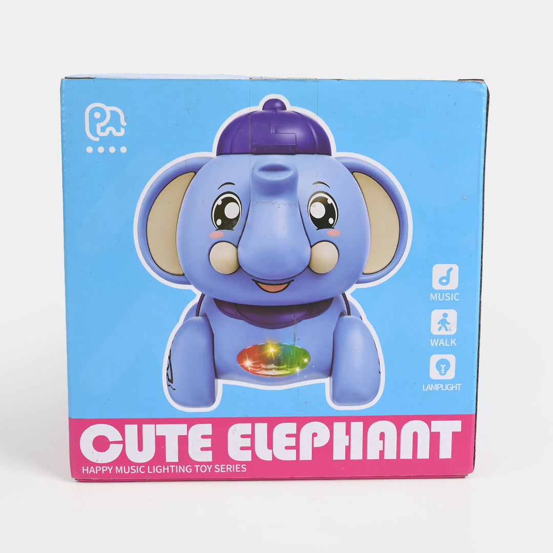 Cute Electric Elephant with Light & Music Toy
