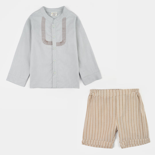 Infant Boys Jersey/Terry 2Pc Suit 294-004-GREEN