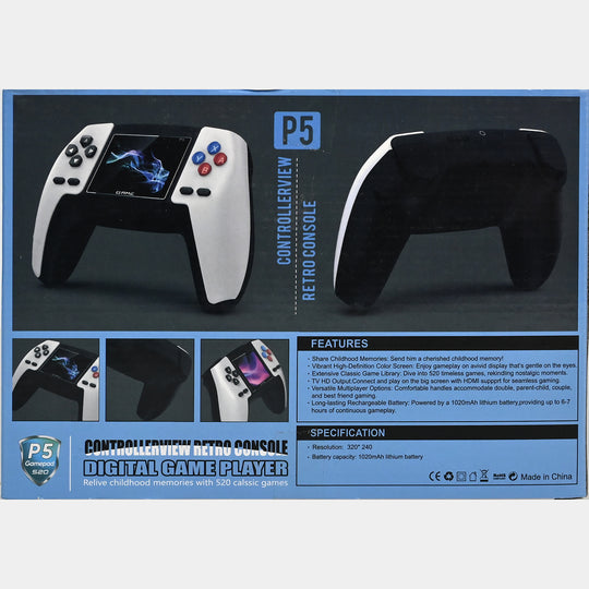P5 ControllerView Retro Handheld Console – 520 Classic Games