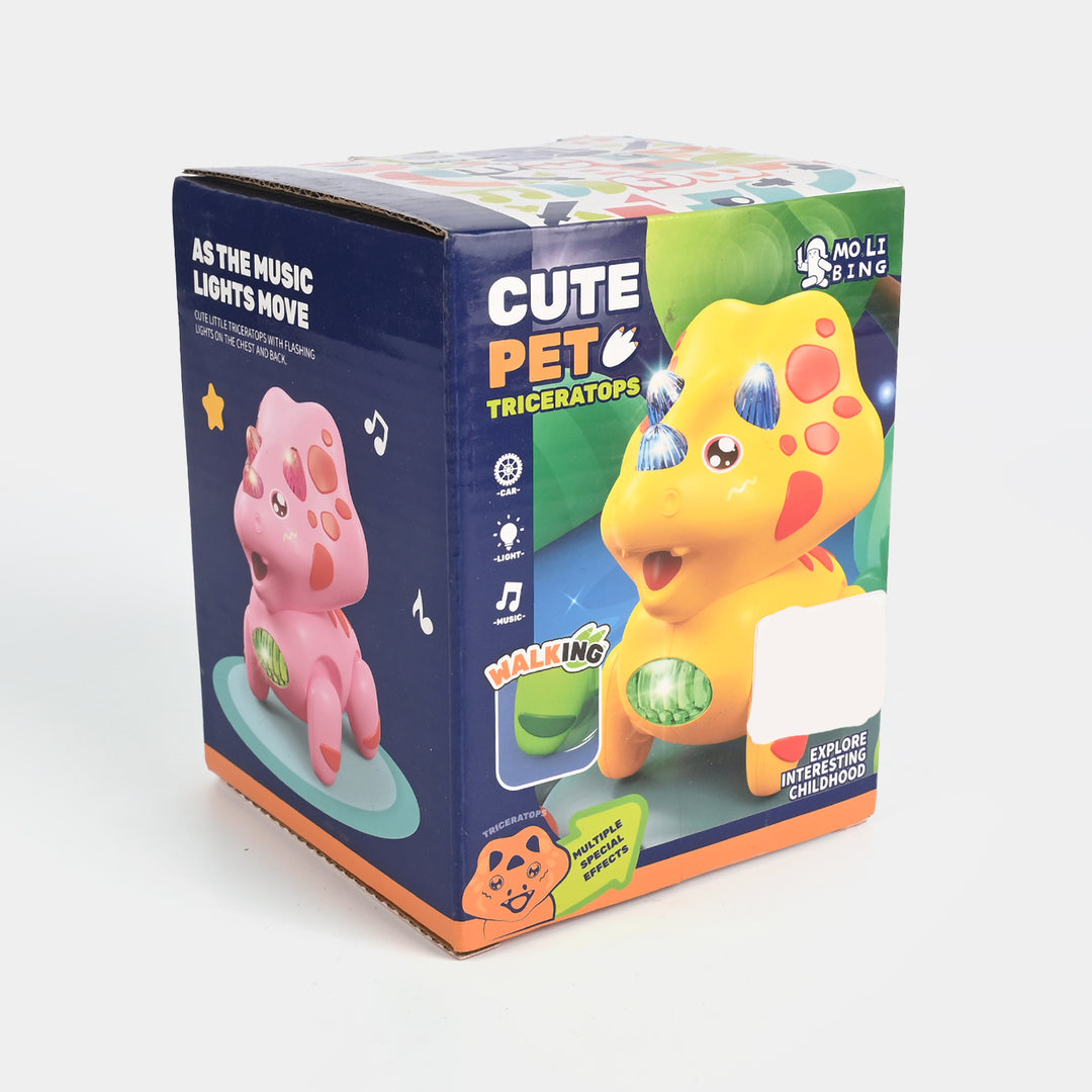 Cute Electric Dino with Light & Music Toy