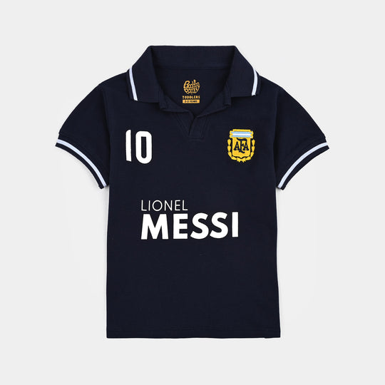 Boys Cotton PK Polo-NAVY