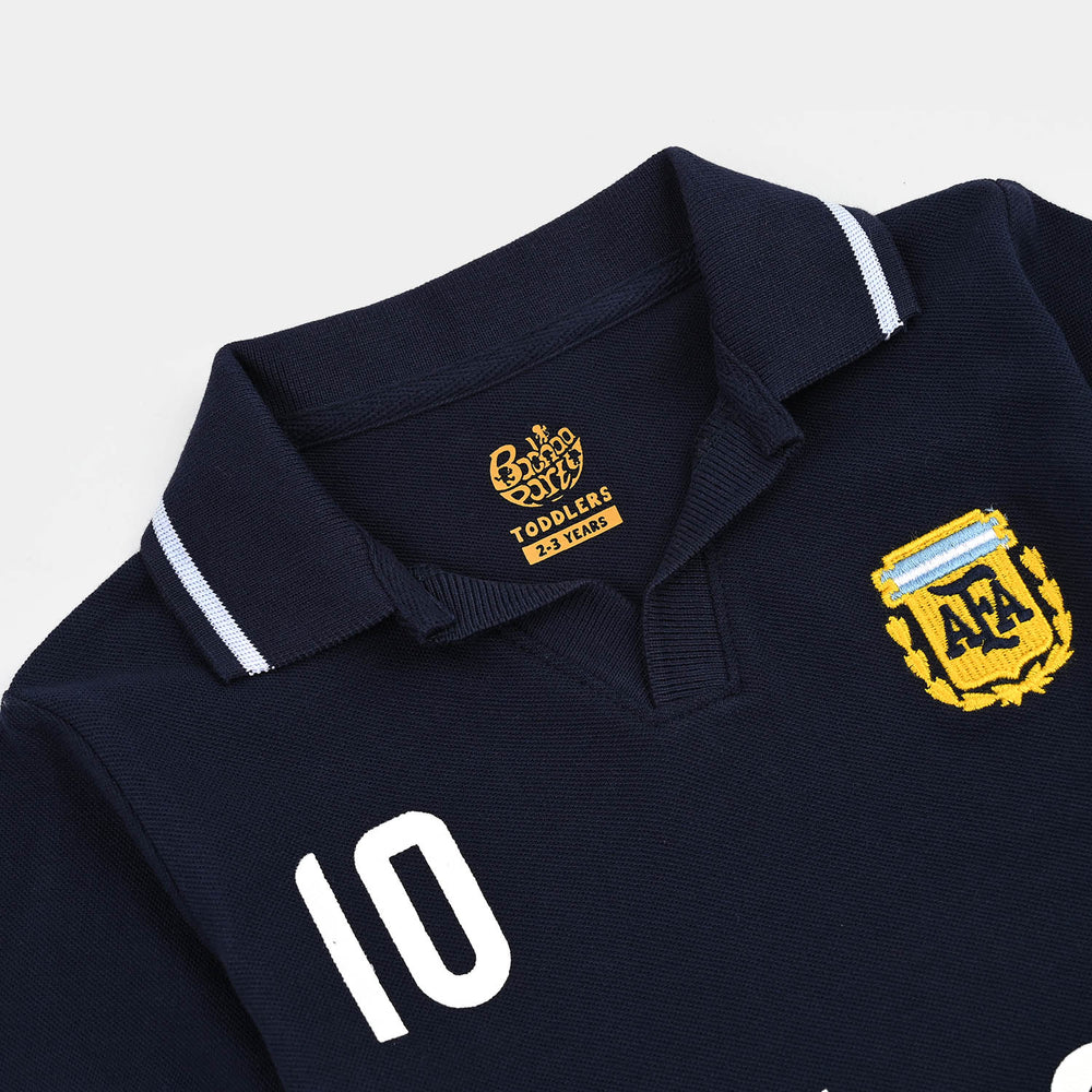Boys Cotton PK Polo-NAVY