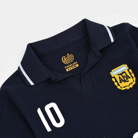 Boys Cotton PK Polo-NAVY