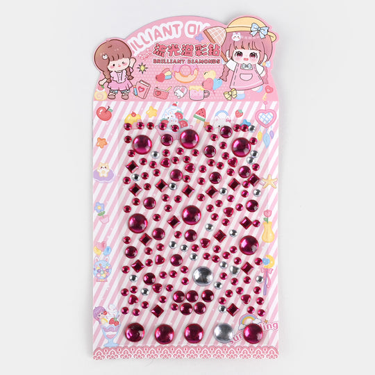 Cute Fun Crystal Sticker | Red