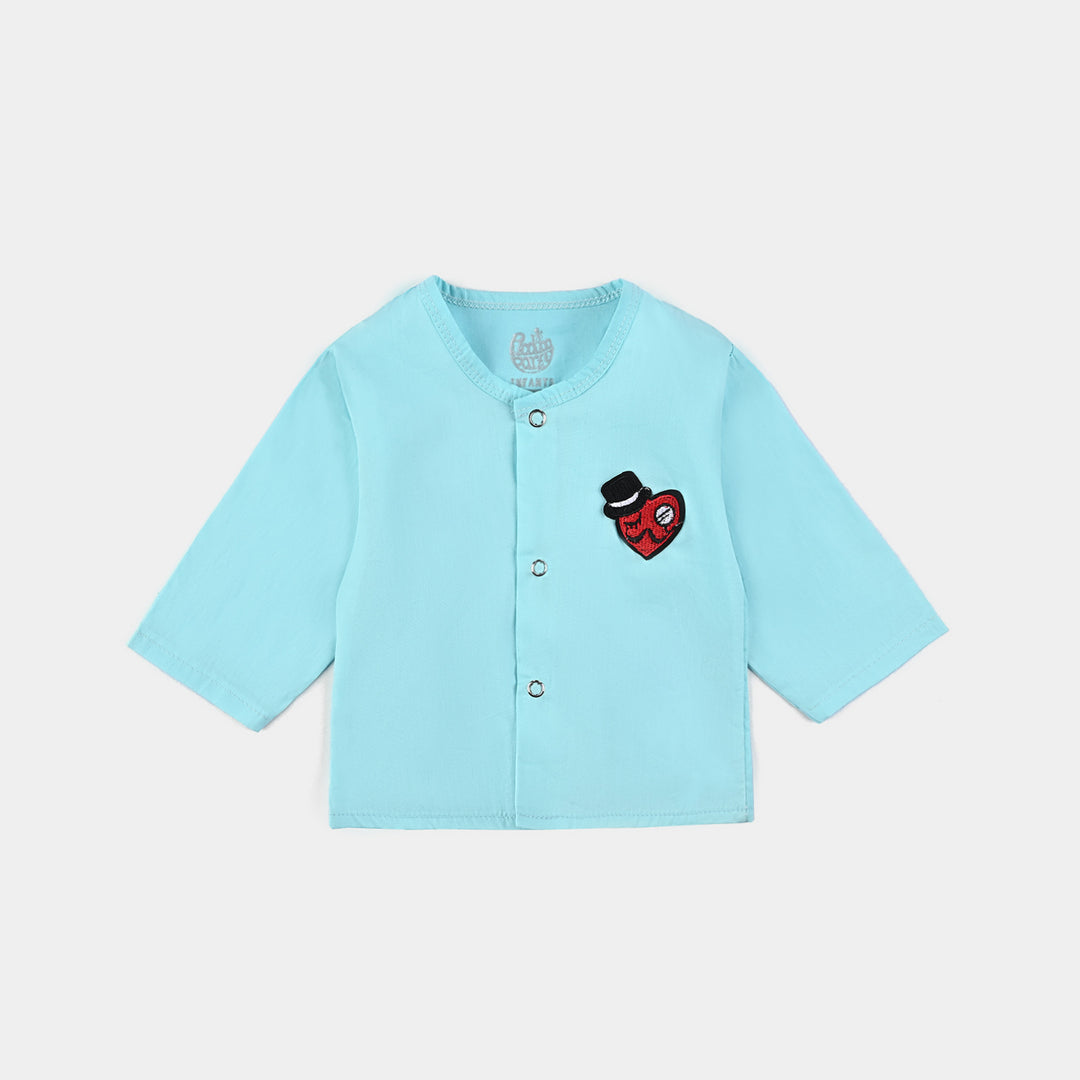 Infant Unisex Vest Heart-LT.Blue