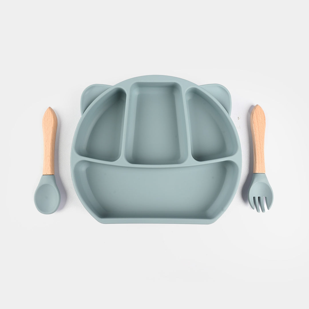 Baby Silicone Feeding Bowl with Spoons Set