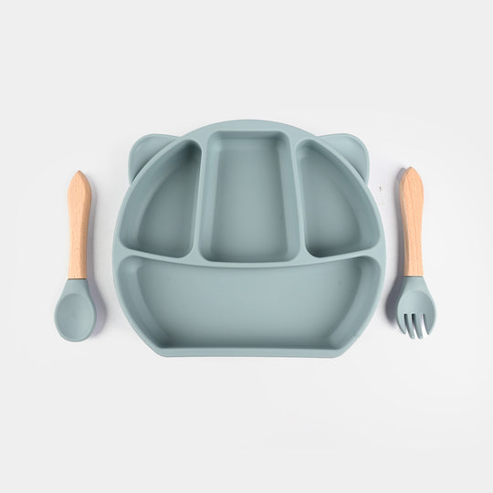Baby Silicone Feeding Bowl with Spoons Set