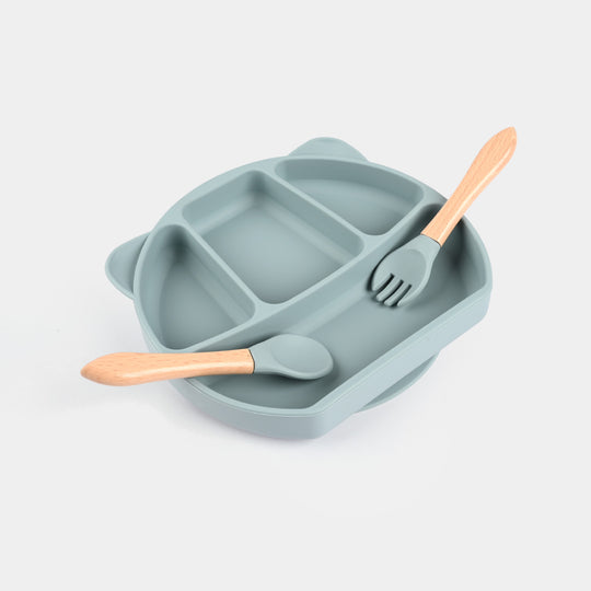 Baby Silicone Feeding Bowl with Spoons Set