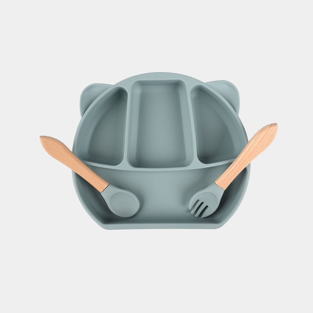 Baby Silicone Feeding Bowl with Spoons Set