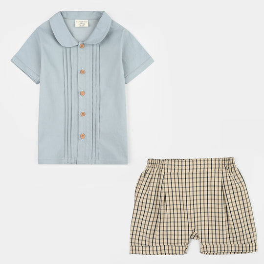 Infant Boys Jersey/Terry 2Pc Suit 294-016 E-C-BEIGE