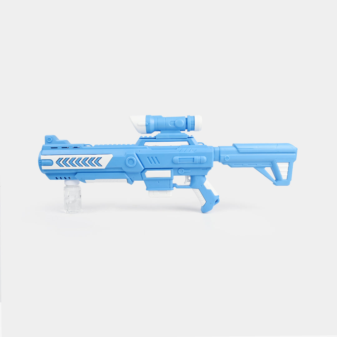 Electric One-Button Automatic Bubble Machine Blaster with Light