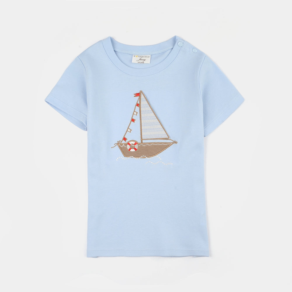 Infant Boys Jersey/Terry 2Pc Suit 287-048 E-C-BLUE