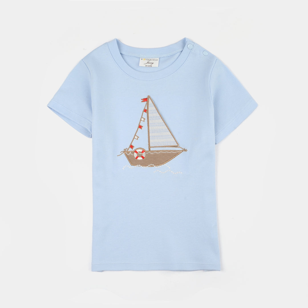 Infant Boys Jersey/Terry 2Pc Suit 287-048 E-C-BLUE