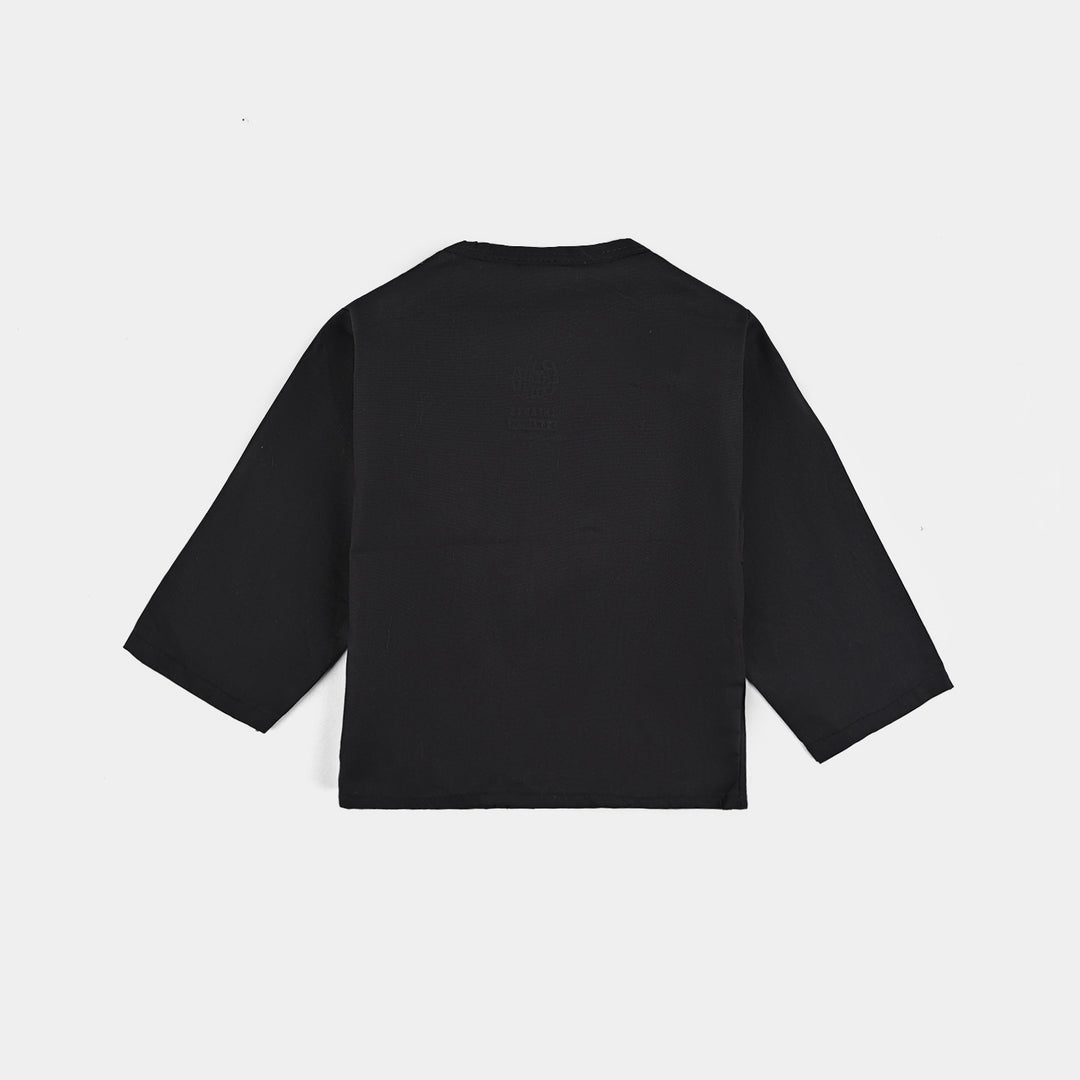 Infants Vest Glitter Eye-BLACK