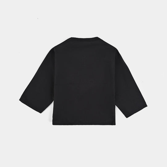 Infants Vest Glitter Eye-BLACK