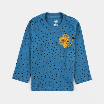 Infant Boys Cotton Jersey Round Neck T-Shirt Lion-Sea port