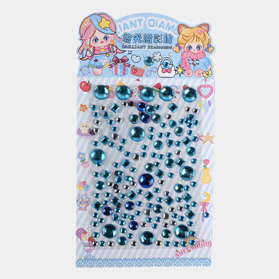 Cute Fun Crystal Sticker | Blue