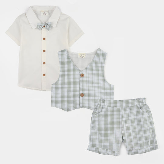 Infant Boys Jersey/Terry 2Pc Suit 294-006 E-C-GREEN