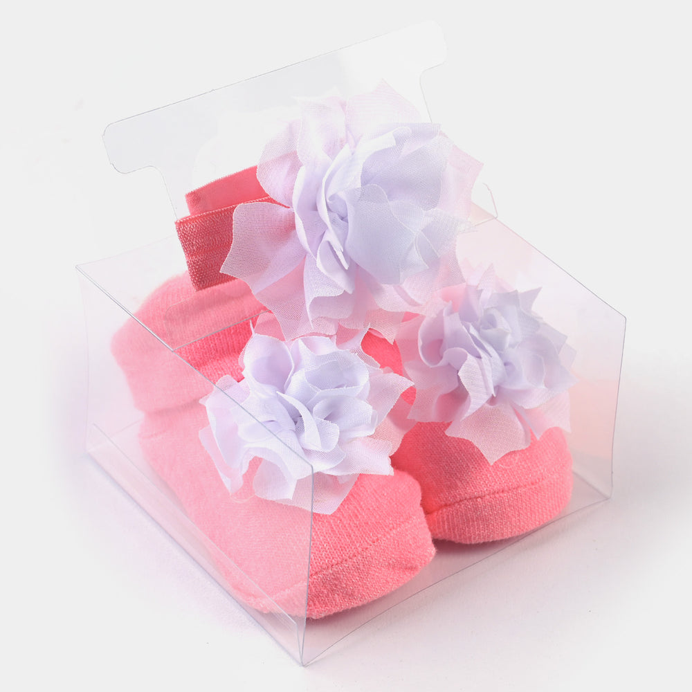 Baby Girl Socks & Headband Pack of 3 Gift Set