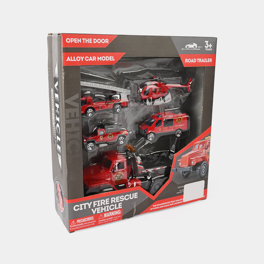 Fire Rescue Vehicle Play Set For Kids