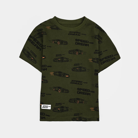 Boys Thermal T-Shirt H/S Speed & Dream-Rifle.Green